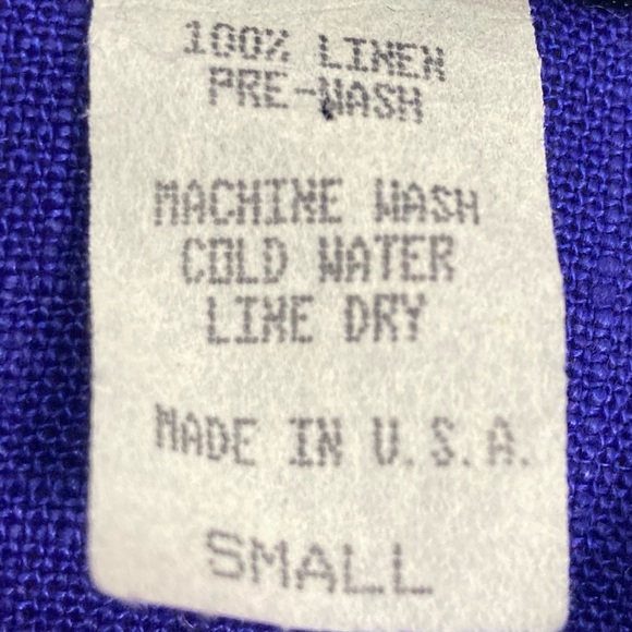 Vintage 100% Linen Maxi Dress Women’s Size S Button Front Straight Shift Column - Picture 9 of 9